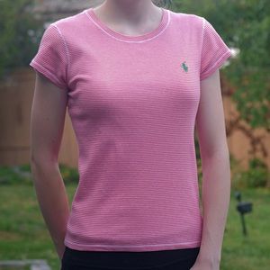 Ralph Lauren Top Red/White Stripes